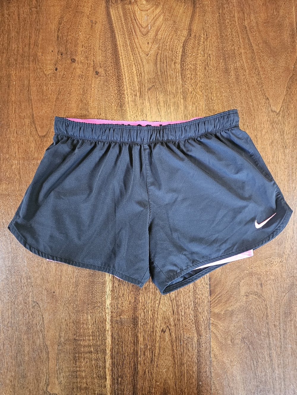 Nikes Women's Shorts Dri-Fit Black And Hot Pink Size Medium